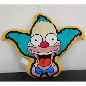 Universal Studios Simpsons Krusty the Clown Plush Pillow Hanger 16" T 21" Across